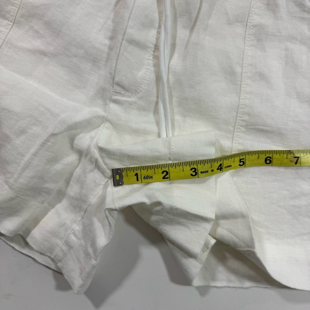 New Athleta Retreat Linen Shorts White Size 10 - Picture 6 of 8